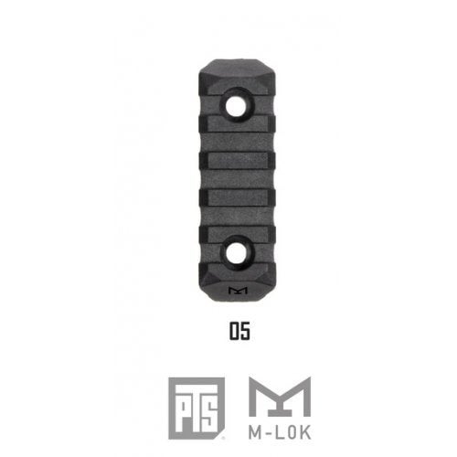 Pts enhanced polymer rail section ers m lok 5 slots ops airsoft
